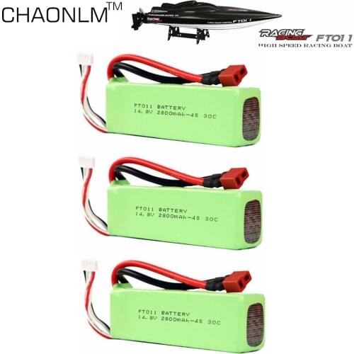 3pcs 2800mah 14.8V BATTERY RC 4s Lipo Battery 14.8V 30C 803496-4s for FT010 FT011 RC boat RC Helicopter Airplanes Car Quadcopter
