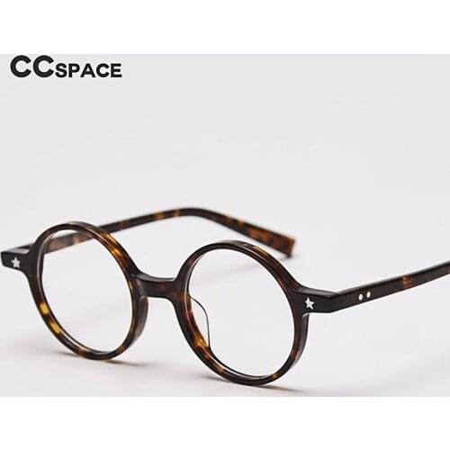 49424 Acetate Plate Retro Round Glasses Frames Men Women Optical Fashion Computer EyeGlasses