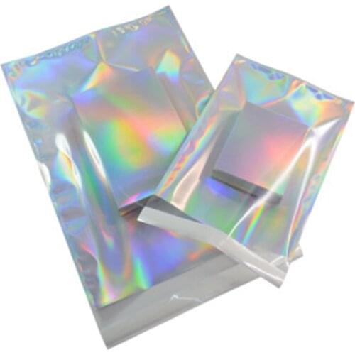 50Pcs Self Adhesive Plastic Aluminum Foil Packaging Bags Recyclable Craft Gift Toys Event Party Supplies Packing Pouches
