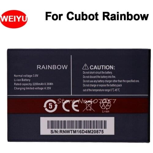 10PCS/LOT For Cubot Rainbow Battery Batterie Bateria AKKU Accumulator 2200mAh