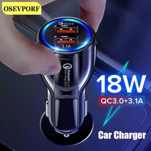 Dual USB Car Charger For iPhone XS X 7 11 2019 Samsung S10 S9 S8 Mobile Phone Charger Car Cigar Lighter Tablet GPS Phone Charger