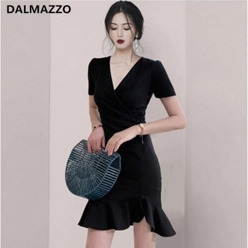 Черные летние платья DALMAZZO China At AliExpress