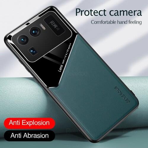 Leather texture car magnetic holder case for xiaomi mi11 mi 11 ultra 11ultra xiaomi11ultra silicone soft frame protection cover