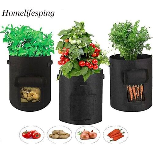 3 size Plant Grow Bags home garden Potato pot greenhouse Vegetable Growing Bags Moisturizing jardin Vertical Garden Bag tools