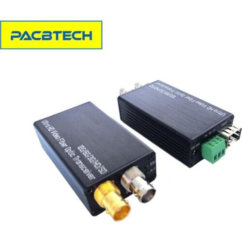 Mini Converter 12G-SDI with Reverse RS485 and loop out Single Mode Fiber LC Connector 20KM SDI Fiber Converter