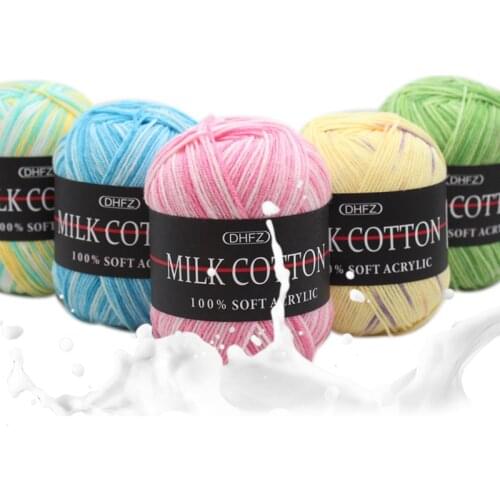 50g/pcs Soft Knitting Crochet Yarn Bamboo Cotton Baby Knit Wool Yarn Unit Handmade DIY Woven Sweater Wool Knitting Yarn