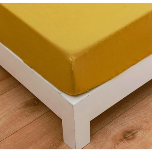 Fitted Sheet With Elastic King Size Mattress Cover High Quality Solid Color Double Bed Sheets sabanas cama 150*200 Bed Cover