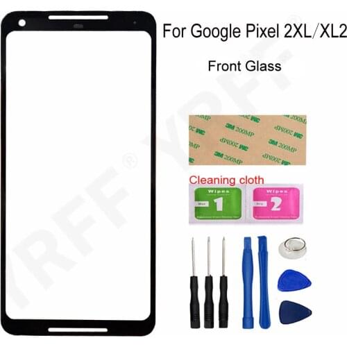 New Original Outer Glass Screen Panel For Google Pixel 2XL 2 XL XL2 (No LCD Touch Screen) Front Glass Outer Assembly Parts