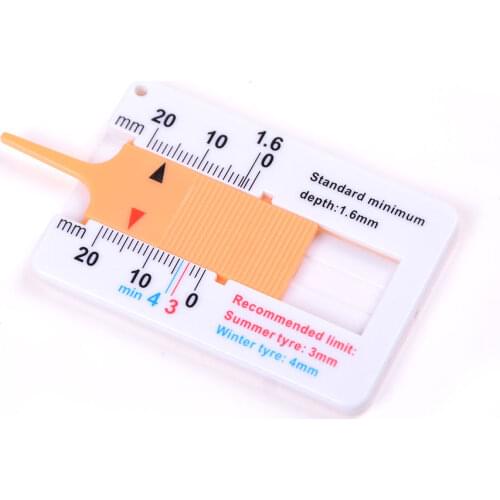 New 1Pcs 0 - 20 mm Tyre Tread Depth Gauge Car Motorcycle Trailer Van Wheel Measure Tool