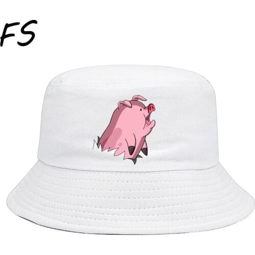 Women cartoon pig Bucket Hat Summer Hat Female Parent-Child Fishing Cap Korean Cute Sun Hat панама bob Bucket Hat forr girls boy