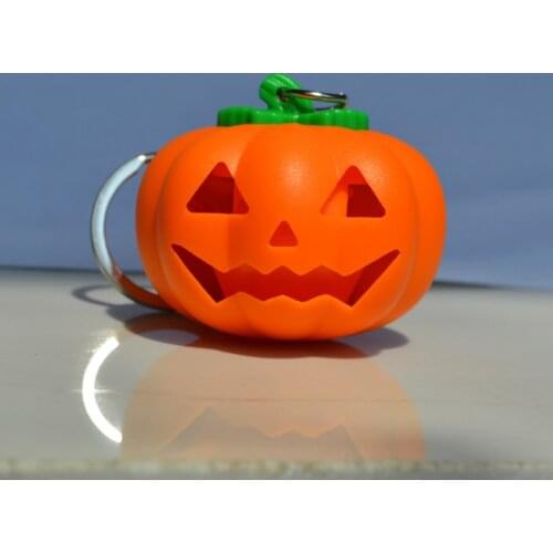Halloween pumpkin head pendant LED light sounding luminous keychain pendant keychain