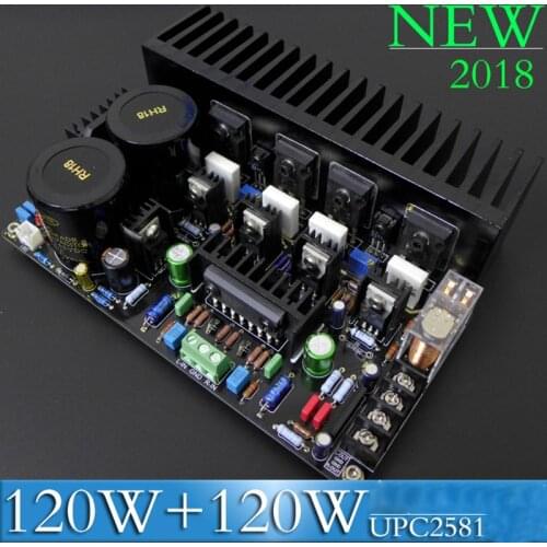 Field Effect Transistor FET Symmetrical Double Difference HiFi Fever Amplifier Board 120W+120W UPC2581 Circuit