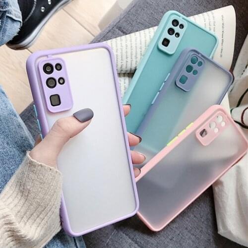LOVECOM Shockproof Matt Clear Case For Samsung A72 A52 S21 S20 Ultra S10 Plus Note 20 A70 A21S A42 A71 Soft TPU+PC Cover Bumper
