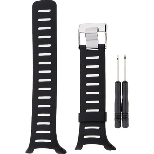 Rubber Wristwatch Bands For SUUNTO T1 T1C T3 T3C T3D T4C T4D Black Link Bracelet wrist watchband magnetic buckle