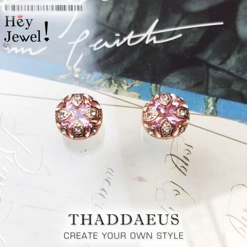 Rose Lotus Stud Earrings,Europe Style Glam Fashion Good Jewerly For Women,2018 Gift In Rose Pure Gold Color,Super Deals