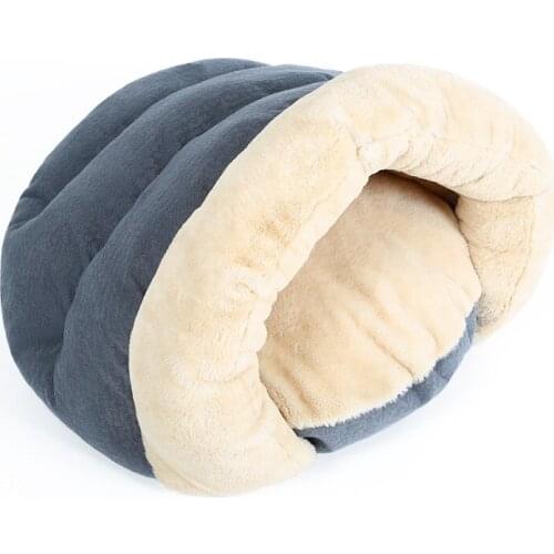 Autumn and Winter Cat Nest Sleeping Bag Cattery Semi-Closed Cute Deep Sleep Cat Mat Kitty Sleeping Nest Pet Bed