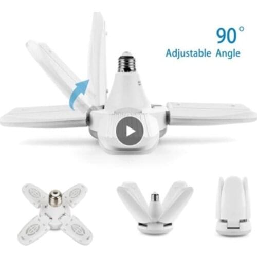 E27 38W Led Garage Ceiling Lights Deformable Bright Light 3800lm LED Foldable Adjustable Panels American Light Socket Durable