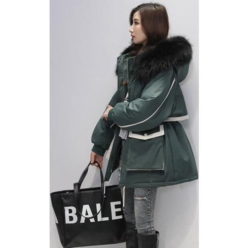 High Quality Winter Down Jacket Women 2020 Korean Style Coat Real Raccoon Fur Collar Coats and Jackets Female Clothes WPY1748