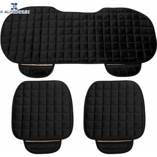X Autohaux Plush Car Seat Cover Protector Front Rear Breathable Seat Cushion Pad Mat for Automotive interior Truck Suv or Van