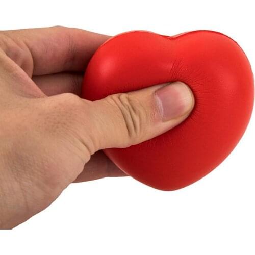 Funny Love Heart Ball Soft Slow Rising Stress Reliever Gag Squeeze Kids Toy