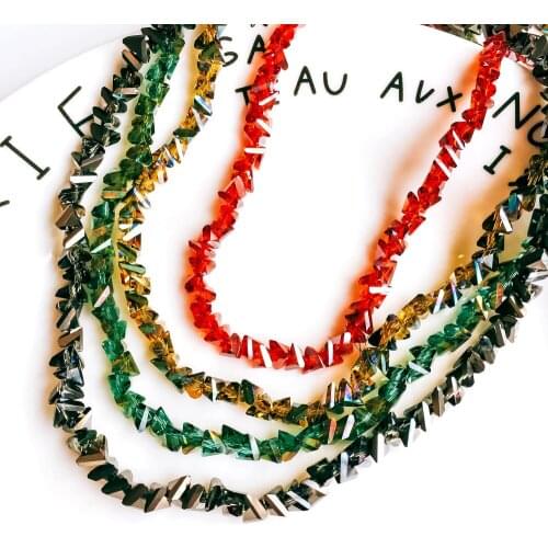 ZEROUP Rhinestone Crystal Triangular Pyramid Bracelet Pendant Necklace Jewelry Charms Diy Material 1pcs