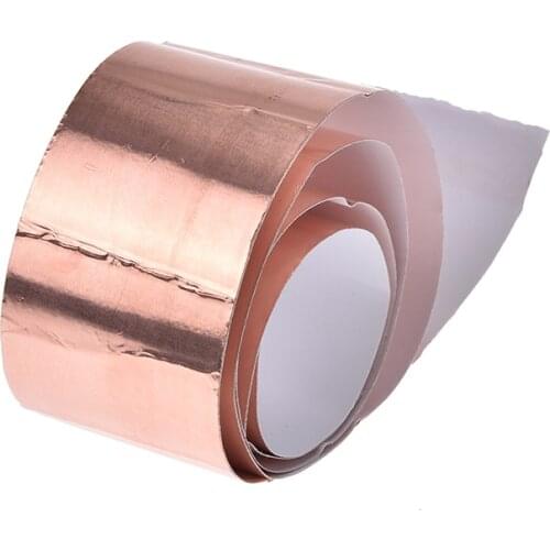 1-side Conductive Adhesive EMI Shielding Copper Foil Tape Great For Slug Repellent EMI Shielding Stained Glass 50mm X 1m