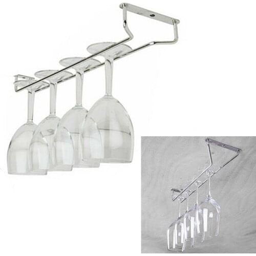 1PC Wine Glasses Holder Wine Goblet Rack Kitchen Bar Wall Hanging Champagne Wine Rack Glass Cup Holder Storage Kitchen Supplies