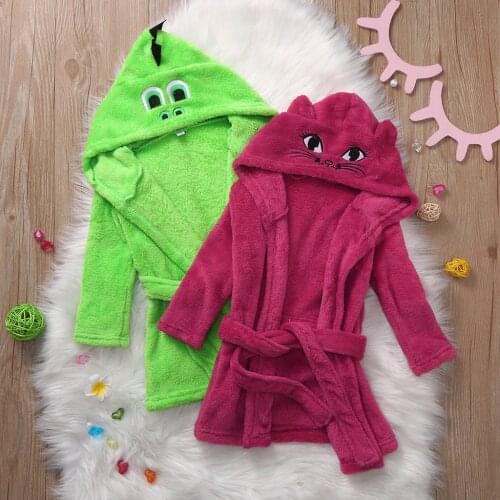 Newborn Baby Pajamas Baby Layette Boys Girls Cartoon Yellow Duck Style Flannel Bathrobes Hoodie Sleepwear Footwear Outfits 2Pcs