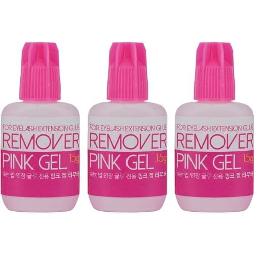 3 pcs/lot Korea Pink Gel Remover For Eyelash and Eyebrow Extensions Glue Makeup Tools Free Shipping