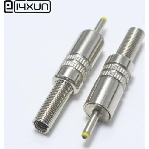 4pcs 2.5*0.7mm DC Power Plug 2.5mm * 0.7mm Yellow Head Male Plug Connector Audio Adapter for OD5mm Cable for DIY Repair