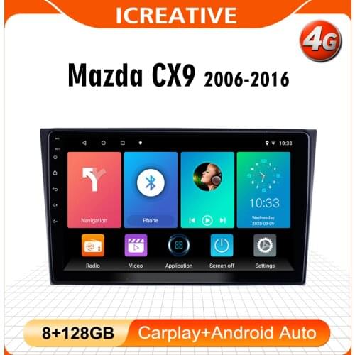 Aftermarket GPS Navigation Autoradio For Mazda CX9 CX-9 2006 - 2016 2 Din Car Radio Multimedia Player Android Stereo Head Unit