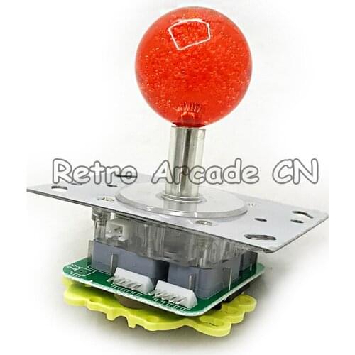 Free shipping 4/8way joystick 40mm beautiful red Crystal ball LED illuminated durable joystick Newest for arcade game machine