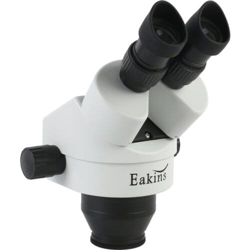 Binocular Microscope Magnification Continuous Zoom 7X-45X Stereo Microscope Head + WF10X/20mm Large Field Eyepiece