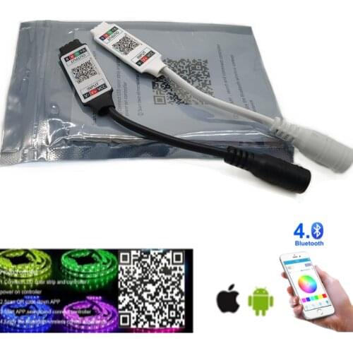 Mini RGB Bluetooth Controller DC 5V 12V 24V Music Bluetooth LED Controller Light Strip Controller For RGB LED Strip