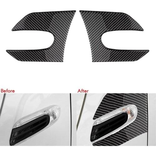 Carbon Fiber Car Side Turn Signal Air Vent Cover Trim Fender Stickers Auto Sticker Decals for Mini Cooper F55/F56