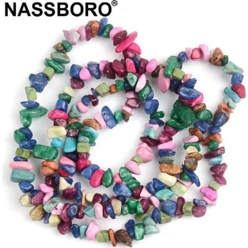 New 5~8MM Colorful Natural Gem And Semi Precious Stone Beads Irregular Gravel Spacer Loose Beads 80cm/strand