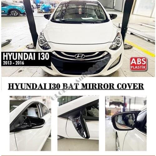 For HYUNDAI I30 Bat Mirror Cover 2013 2014 2015 2016 Glossy Piano Black 2 Pieces Wing Car Styling Auto Accessory Universal