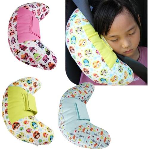 Kids Seat Belt Pillow Car Seat Belt Plush Cushion Children kids Vehicle Shoulder Pad Headrest Can be disassembled and washed