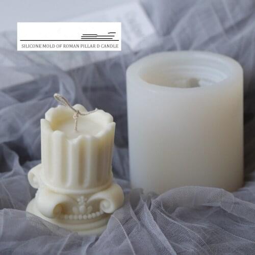 European Roman Column Candle Mold Retro Home Furnishings Minimalist Style Candle DIY Aromatherapy Candle Mold