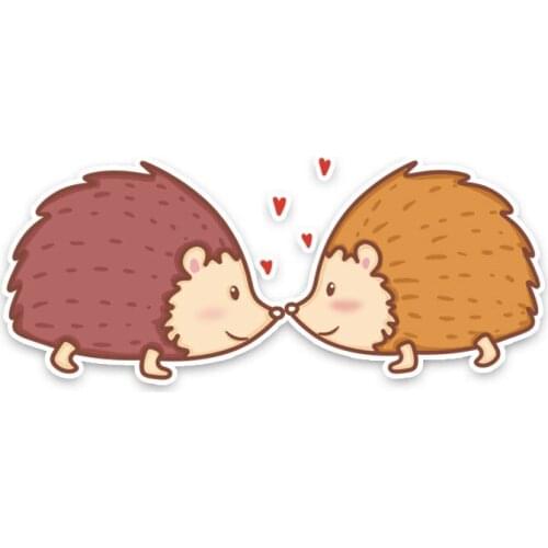 Hot Lifelike Car Sticker Hedgehog Love Decorative Vinyl PVC 15cm*6cm Motorcycle Laptop Decal