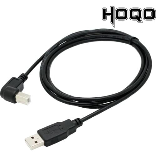 0.6m Left/Right Angle USB Printer Cable 90 Degree Elbow L USB 2.0 A to B Wire UP Down Angled USB Cord for Printer EPSON HP Canon