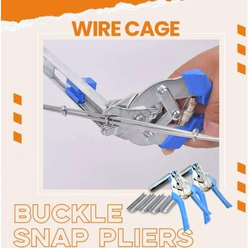 Wire Cage Buckle Snap Pliers Fastening Clamp Installation Poultry Cage Pliers 600 Nails Chichen Rabbit Fox Bird Dog Cage Clamp I