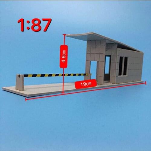 1/87 HO Scale DIY Assembly Building Model for Landscape Sand Table Decoration