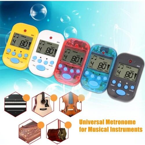 New Mini Electronic Metronome LCD Clip On Digital Plastic Professional Electric Piano Violin Guitar Metronome Rhythm Instrument