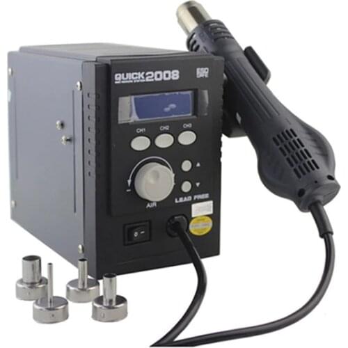 Original QUICK 2008 Hot Air BGA Rework Station 110V 220V Lead Free Intelligent Digital Soldering Station for Phone SMD BGA Repai