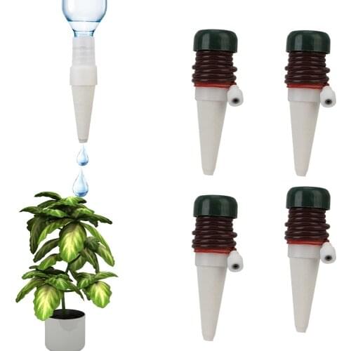 Irrigation Water Stake Potted plants For Garden Vegetable Automatic Plant Drip 4Pcs Ceramic Self Watering Spikes