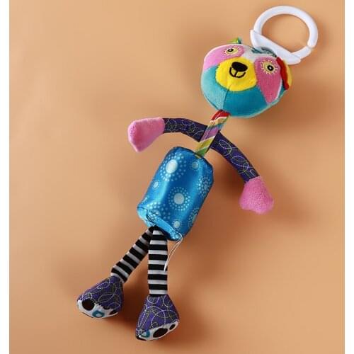 Baby Rattles Toys Bed Car Hanging Ring Bell Rattle Toy Kid Gift Stuffed Wind Chimes Plush Doll Toy Bed Hanging Squeaker Toys