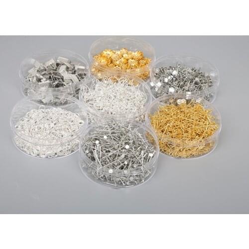 DIY Earring Findings Jump Ring/Beads Caps/Extended Chains/Pins/Claps/Earring Hooks Mix Types Mix Color for Jewelry Making