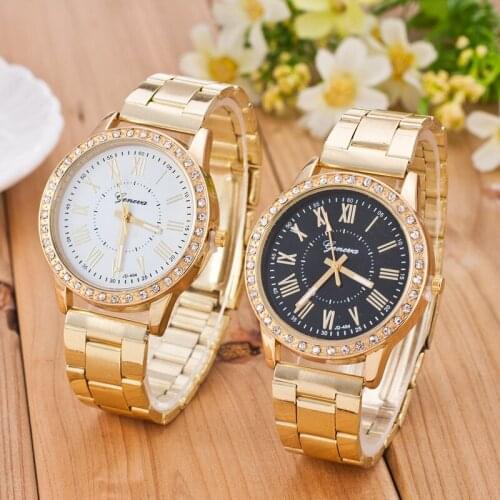 Luxury Gold Watches Women Watches Fashion Crystal Ladies Watches Stainless Steel Quartz Watch erkek kol saati relogio masculino