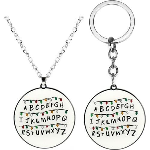 TV Show RIVERDALE 26 Letters Pendants Necklaces Round Metal Choker Jewelry Collares Trinket Key Chain Necklace Men Women Gift